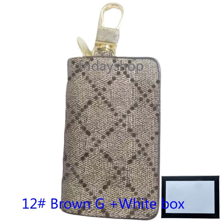 12#Brown G sleutelhangers tas + Witte doos