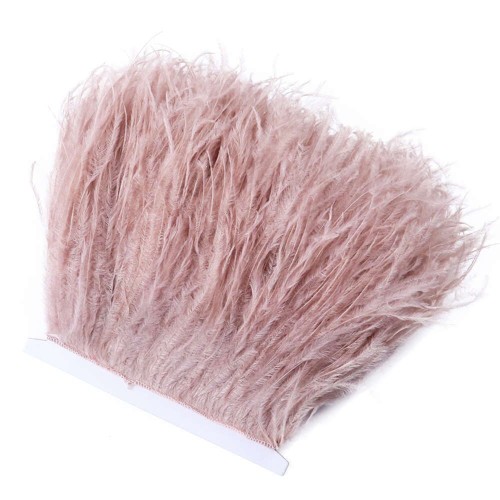 1 Meter High Quality Ostrich Feather Trim 18-22cm Black Ostrich