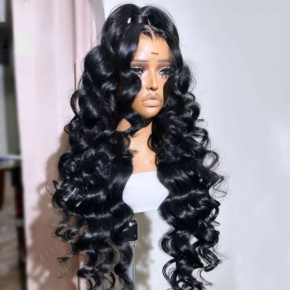 13x4 HD Transparent Lace Frontal Human Hair Wig Loose Deep view 2