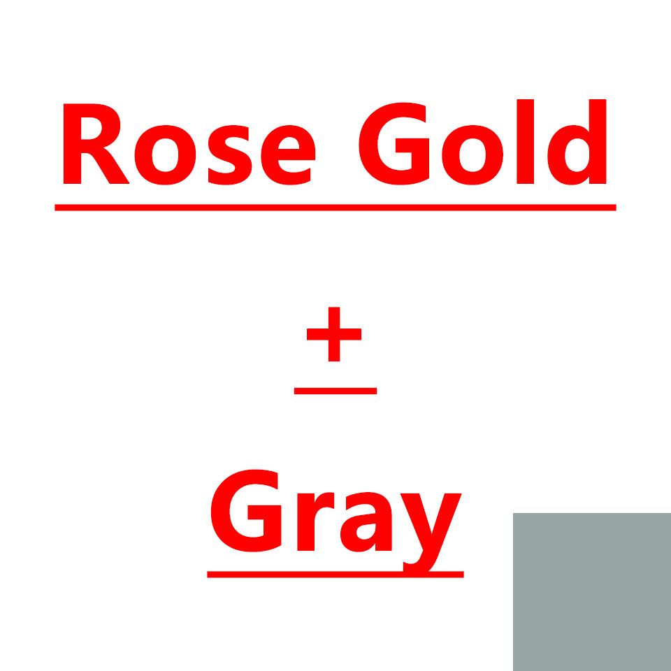 Rosa guld + grå