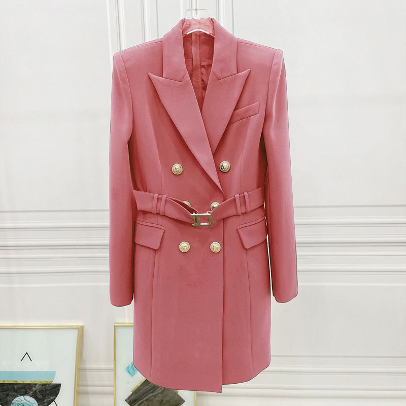 jupe de veste longue rose