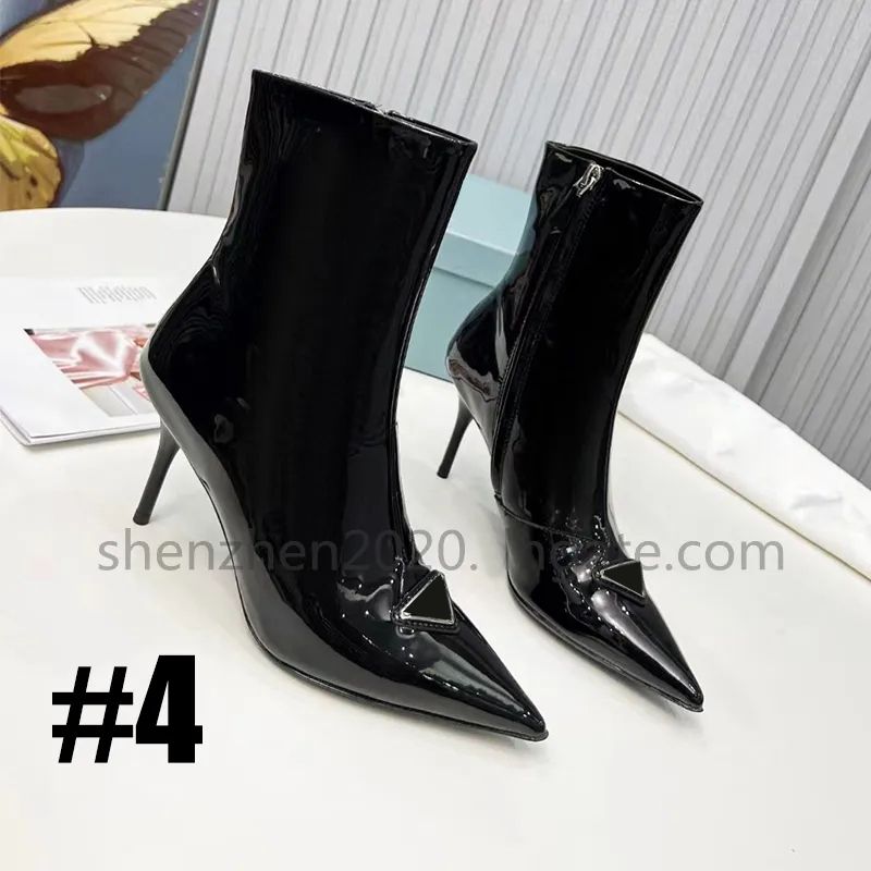 #4 Short-Bright Black-8.5cm heels