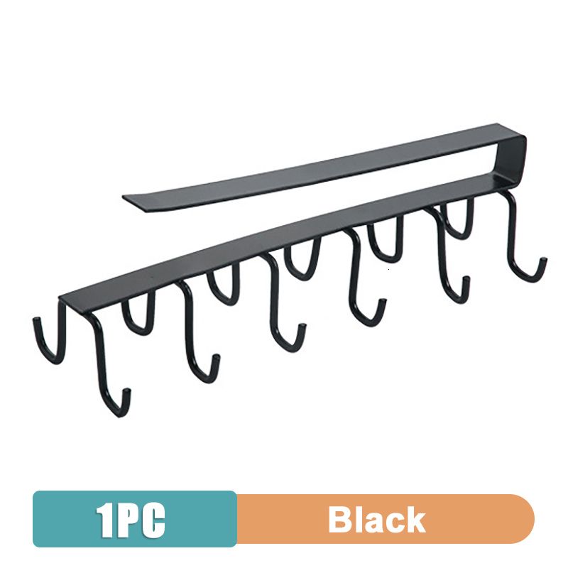 12 Hooks 1pc Black