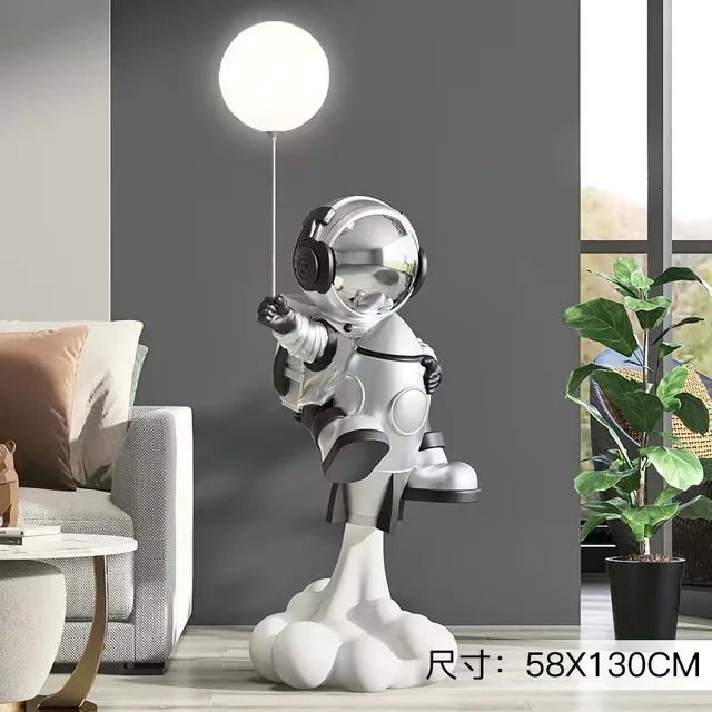 med lamp-silver-130 cm