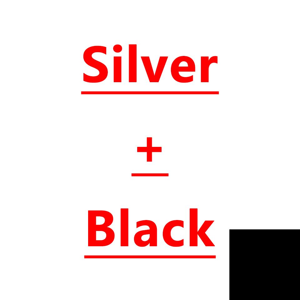 Silver+svart