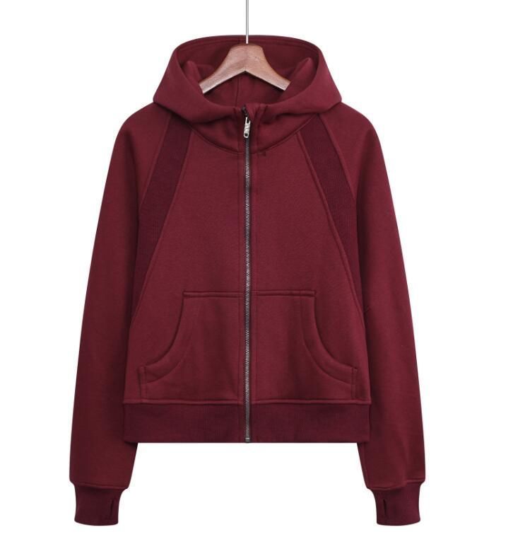 13# full zip wine red