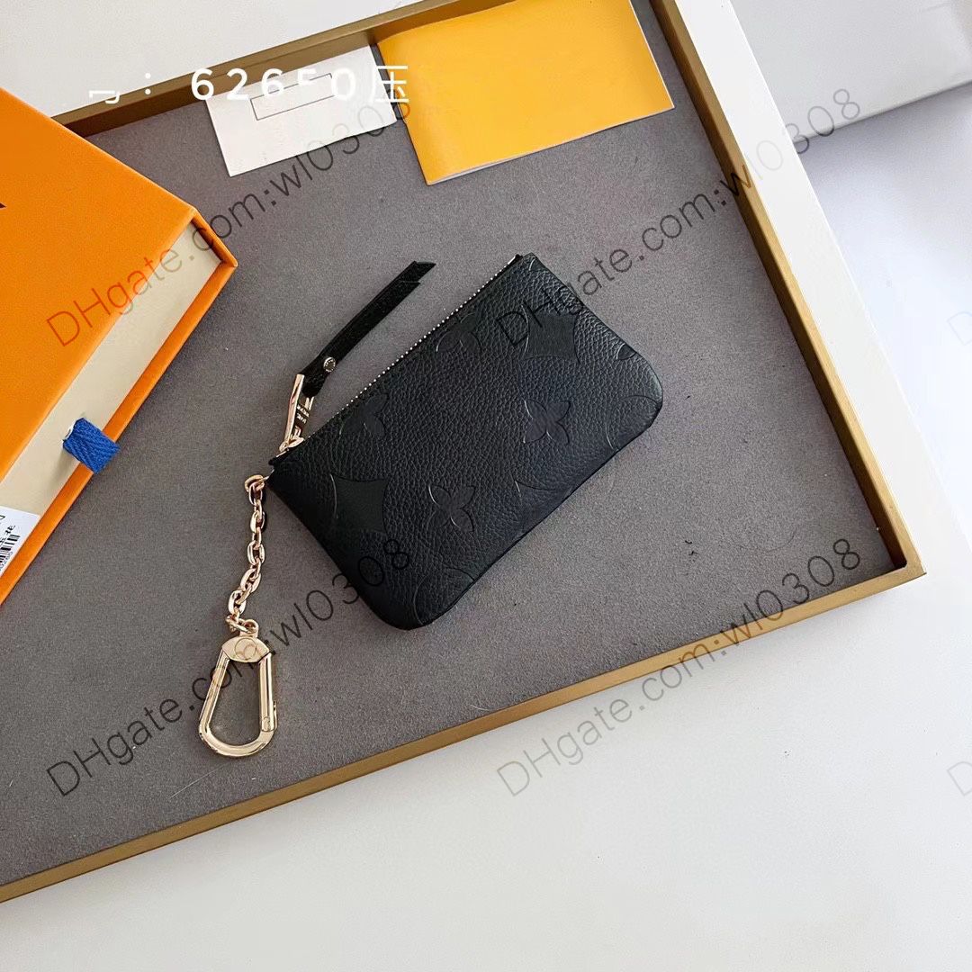 G6 Embossed black Coin Purses