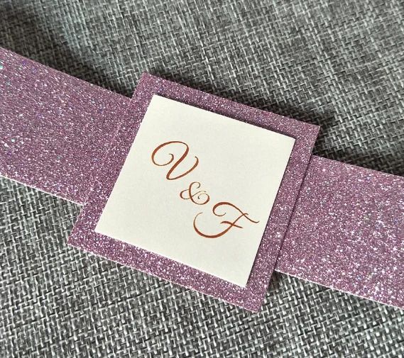 Paars glitter-gepersonaliseerde bedrukking