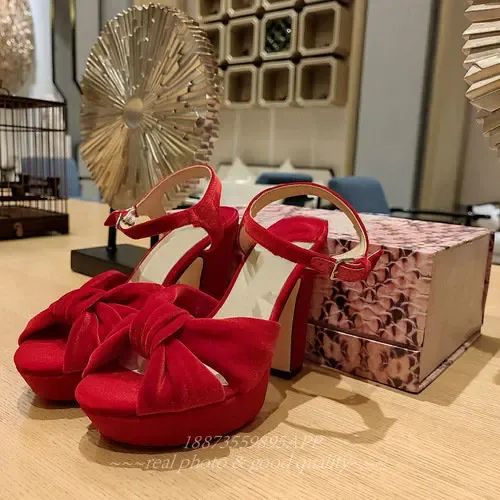 Red suede 12cm