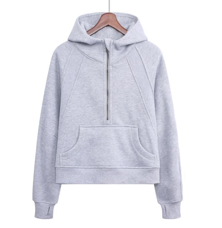 7# half zip light grey