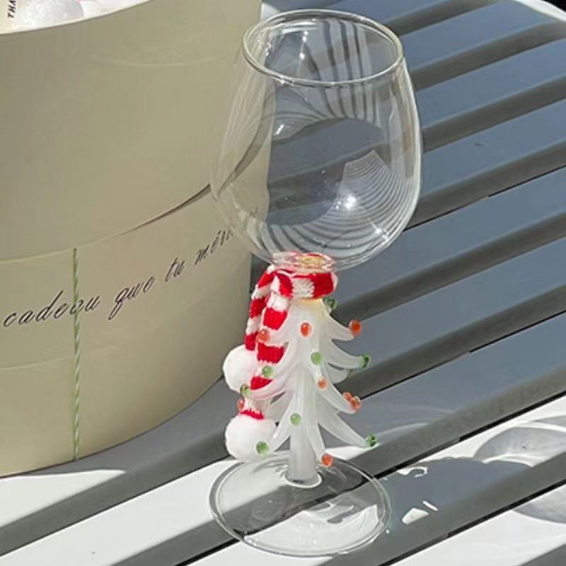 White Christmas goblets