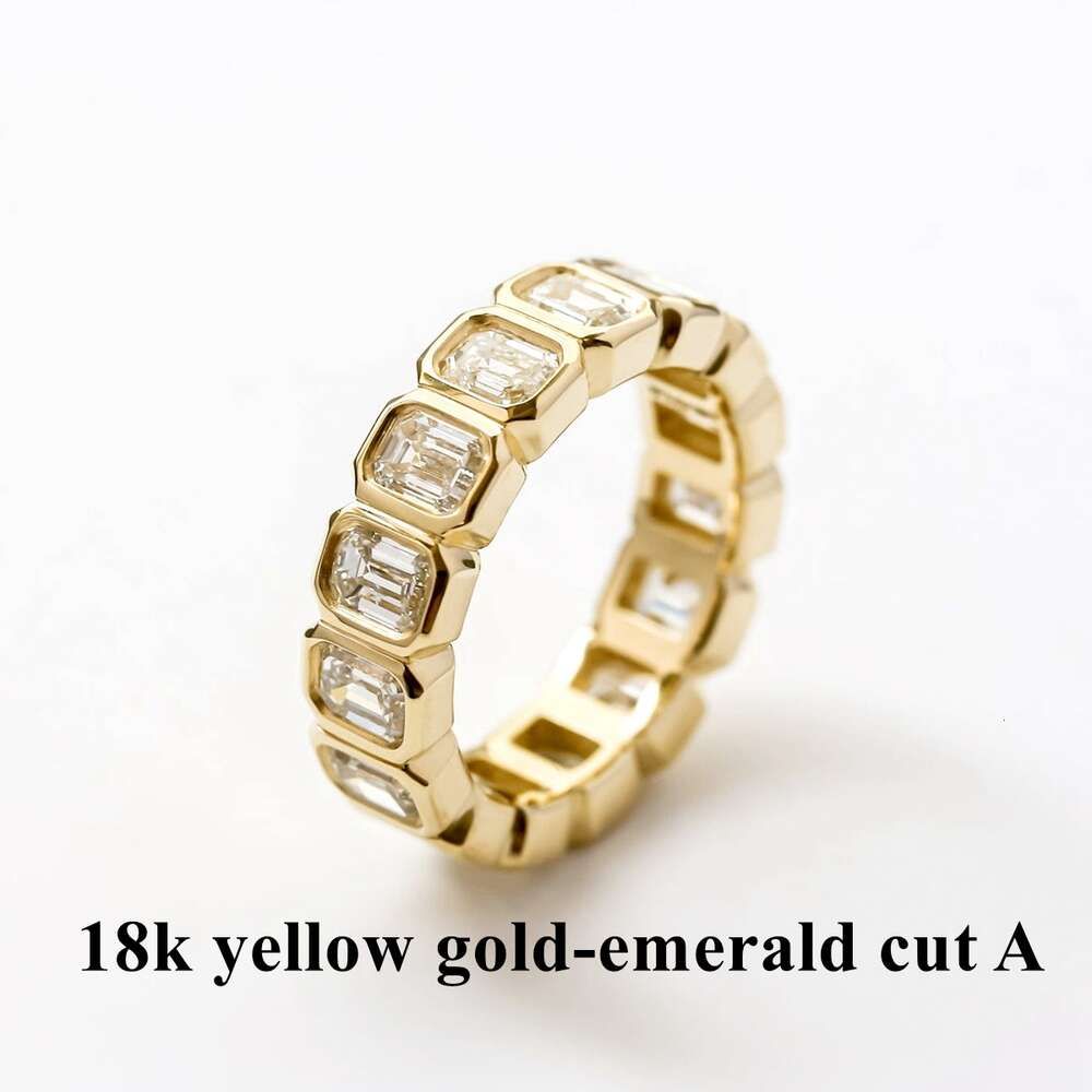 18k Yellow Gold-emerald Cut a