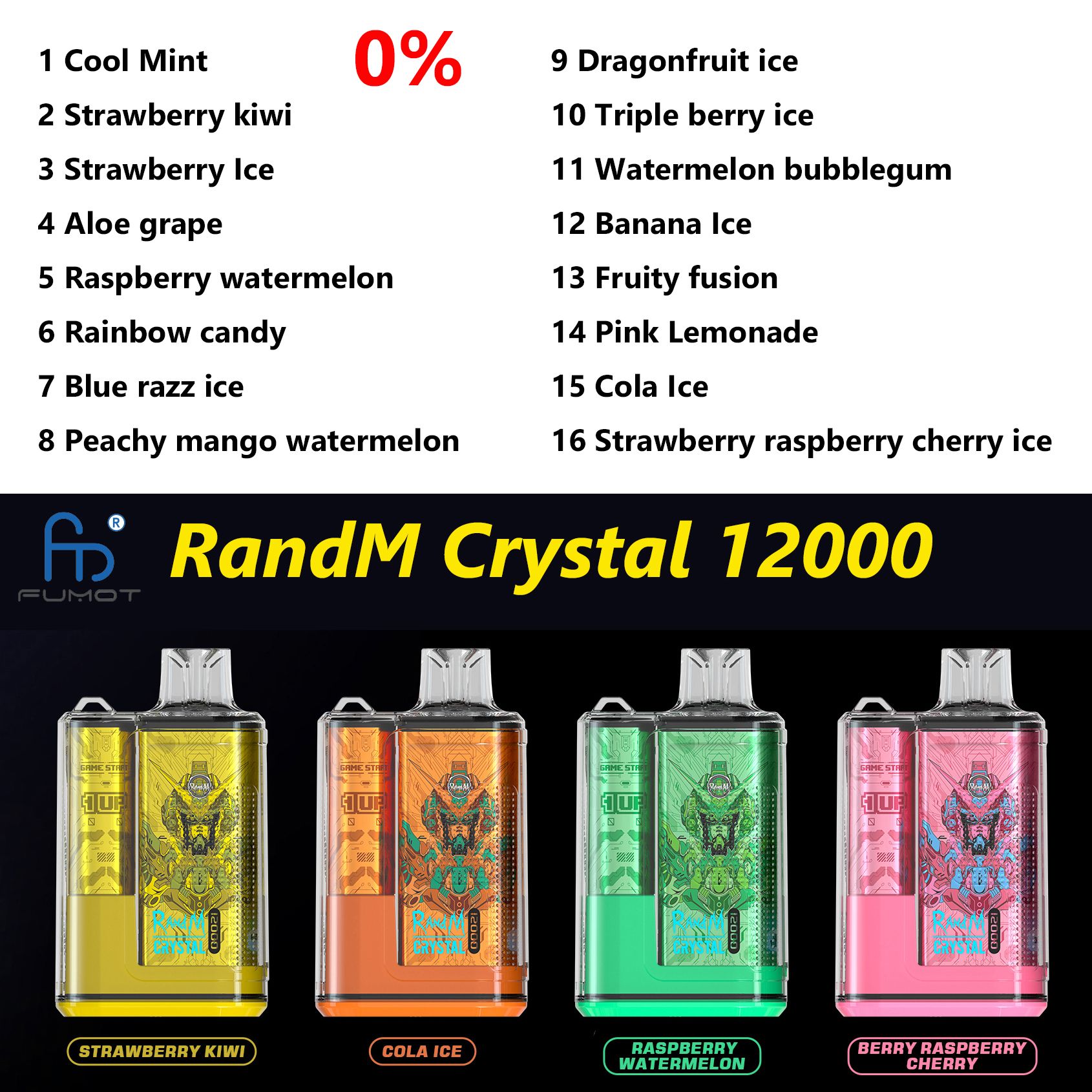 0% RandM Cristal 12000