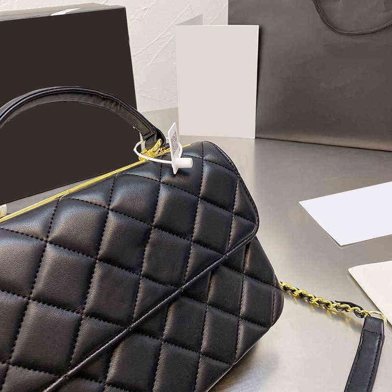 5A Calfskin Leather Trendy Bags Top Handle Quilted Matelasse Chain