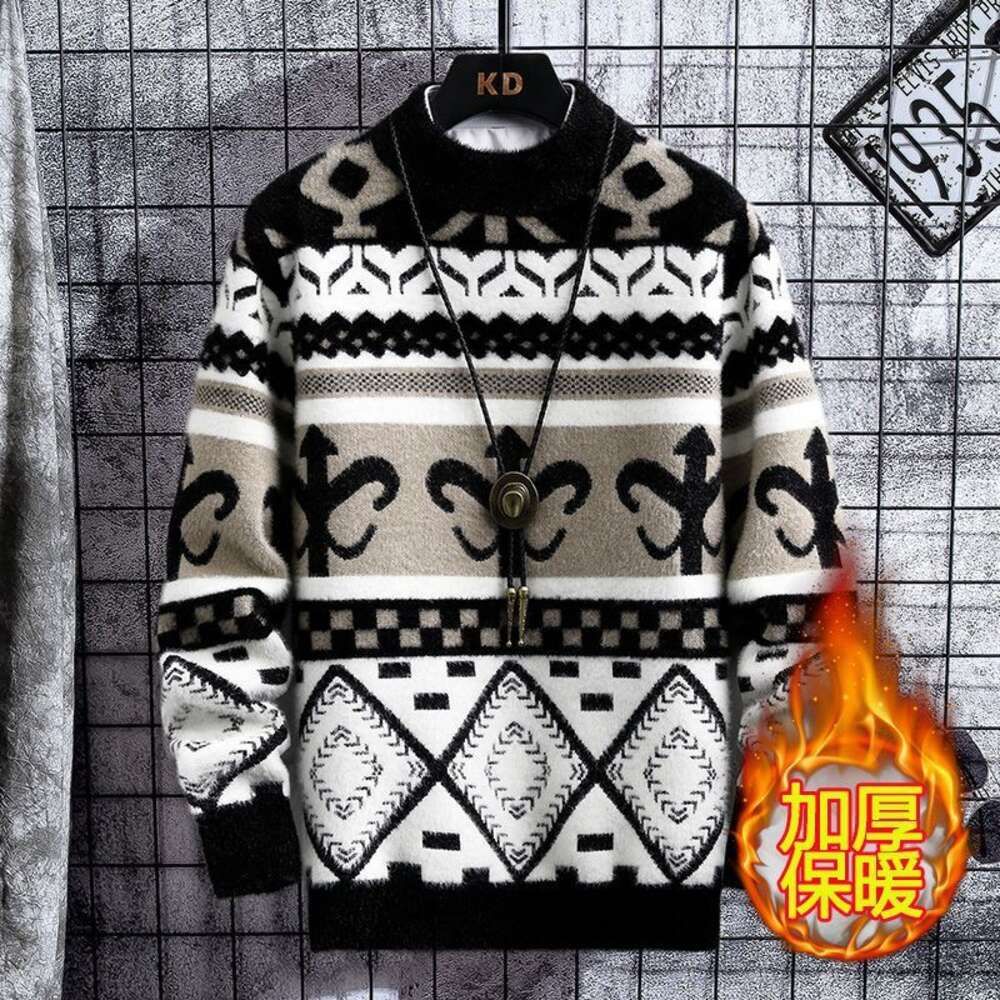 1162 czarny dwustronny pluszowy sweter