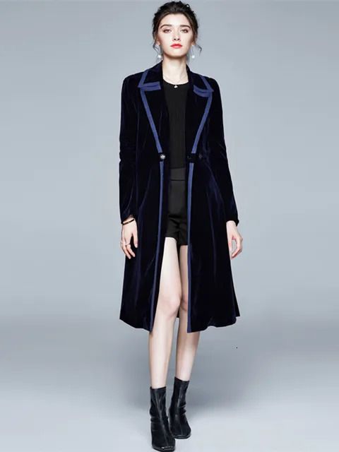 blue midi coat