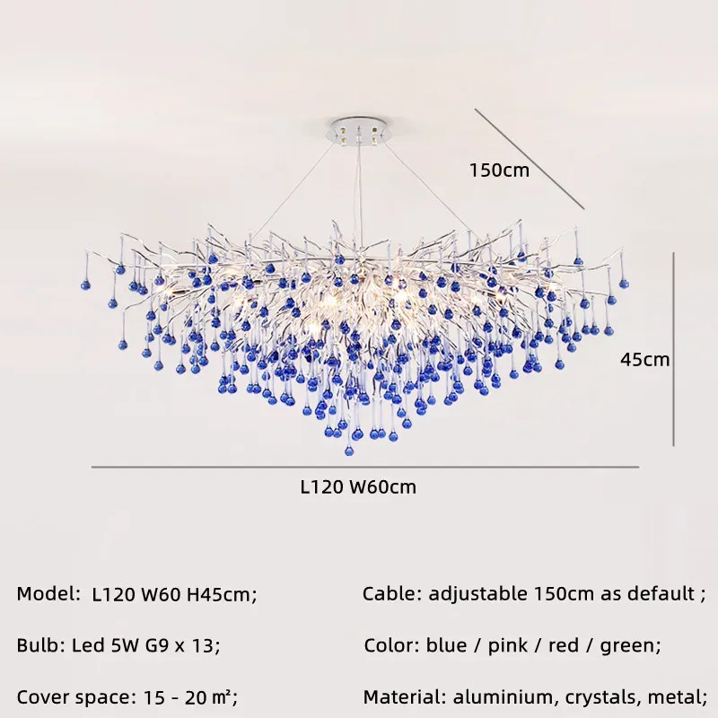 Białe światło 6500K Blue Crystal L120CM 13