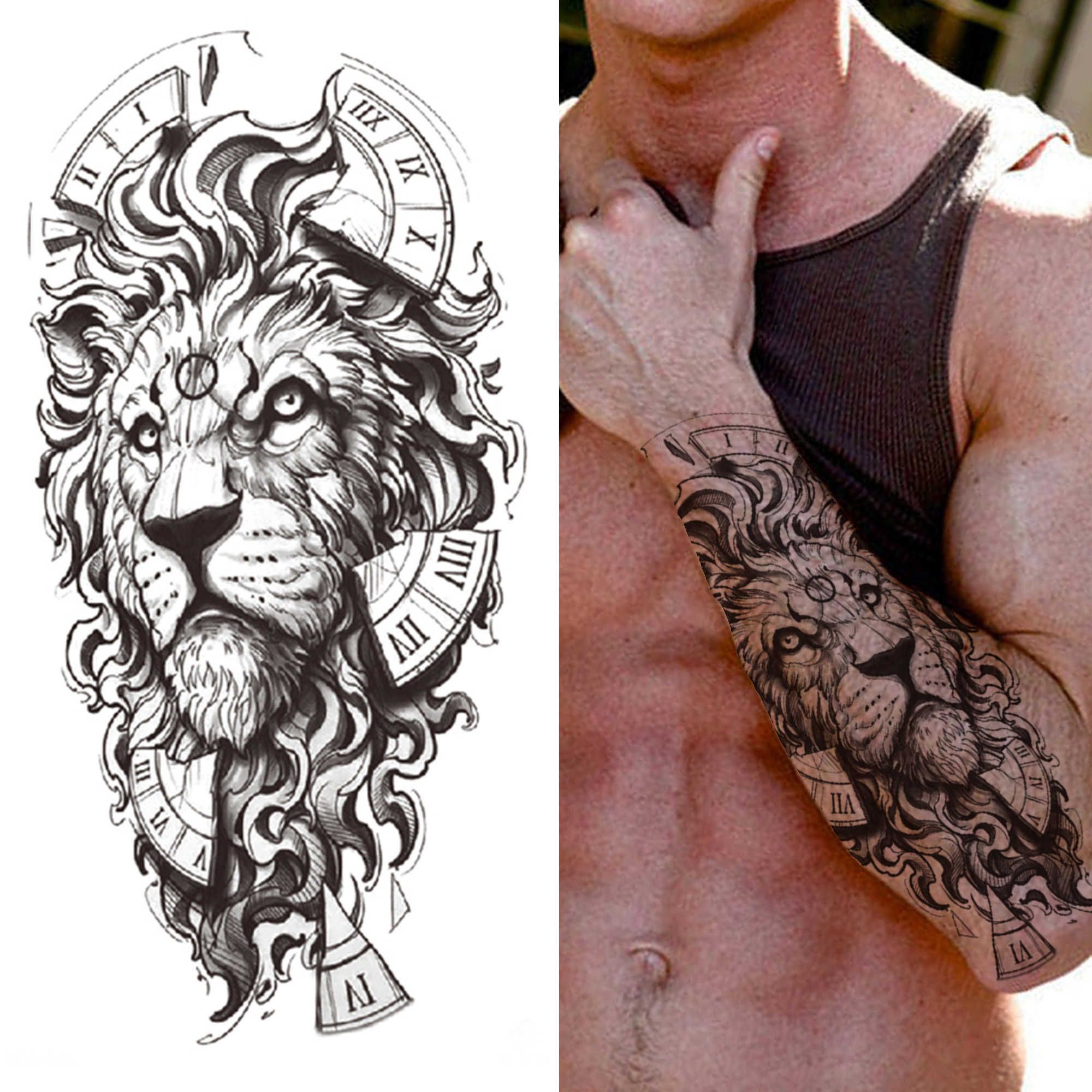 Tatuaggi Temporanei Viso A Tema Tigre – 17x17 Cm – Adesivi Per Halloween, Carnevale E Cosplay – Facili Da Applicare - 4