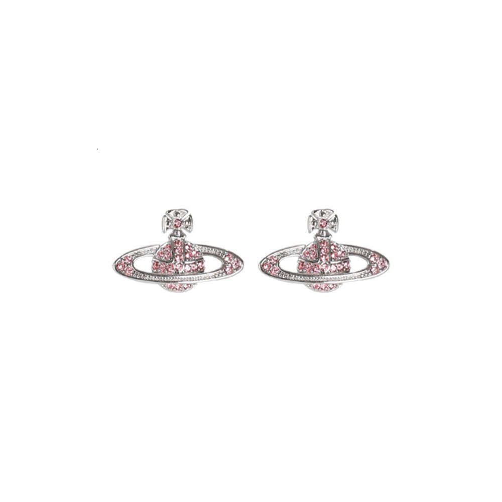 Clous d'oreilles diamant rose