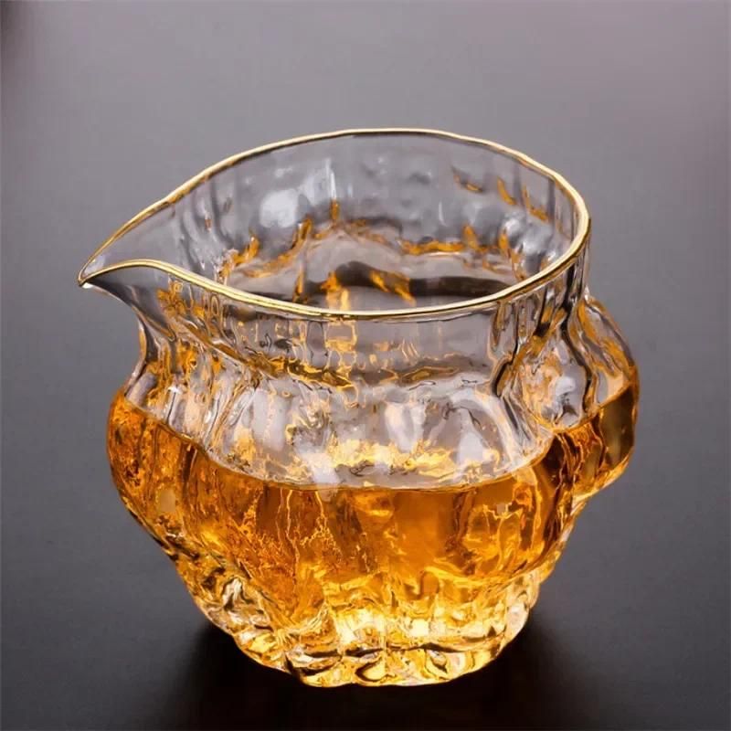 301-400ml Clear gold rim