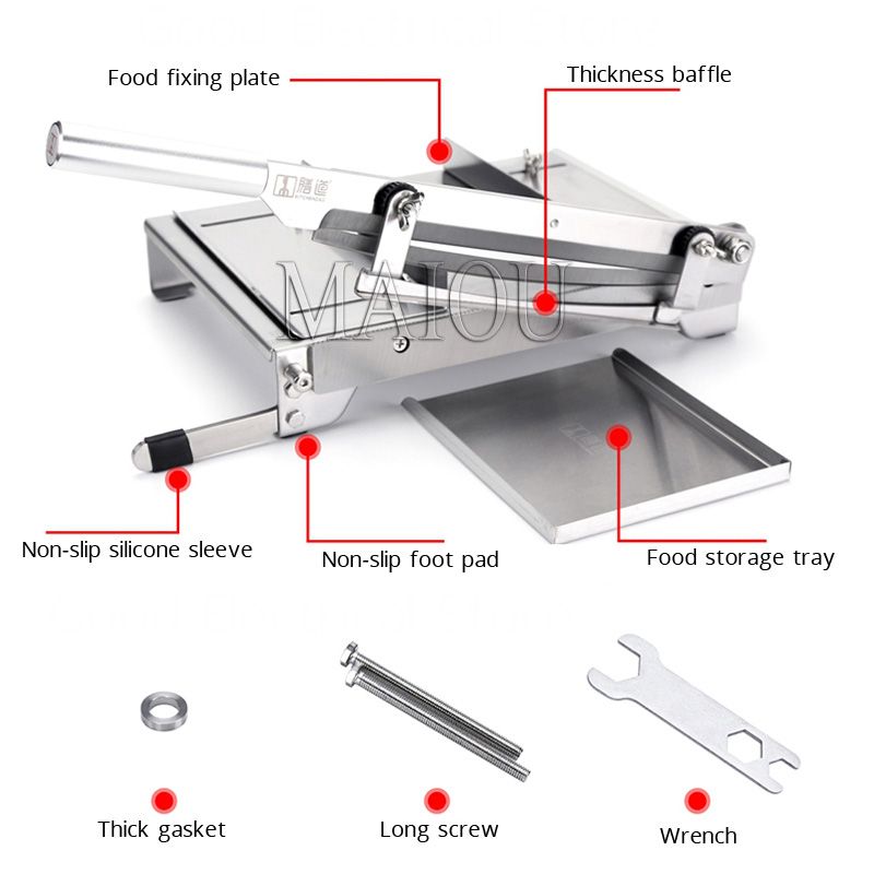 Manual Meat Slicer Spareribs Bone Cutter Machine Chinese Medicine
