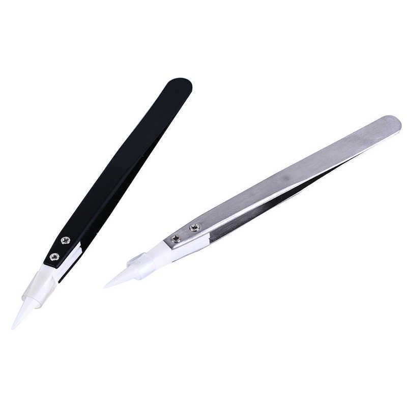 Wholesale Straight Aimed Ceramic Tweezers For Electronics Soldering With  Stainless Steel Handle Black Tweezers Hand Tool Precision Pointed Mouth  From Bunnings, $7.81