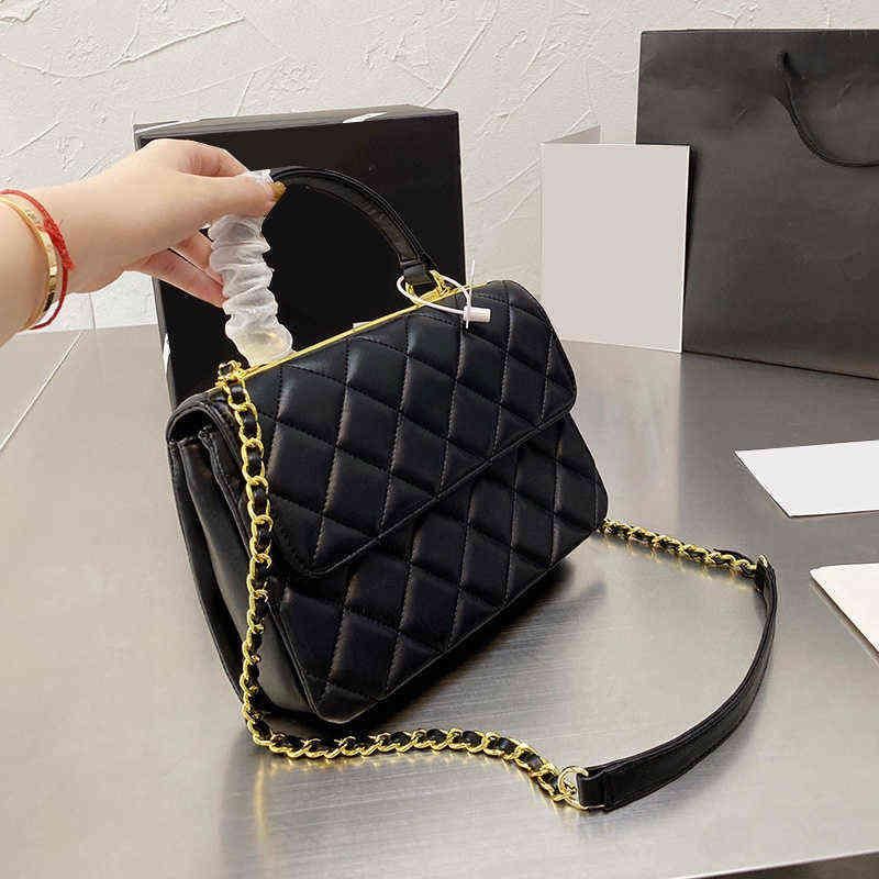 5A Calfskin Leather Trendy Bags Top Handle Quilted Matelasse Chain