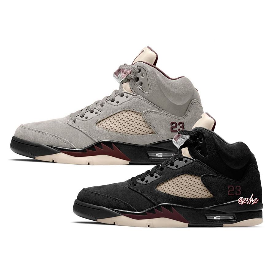 Shoes Outdoor Sandals A Ma Maniere X Air 5s 5 Black Light Bone
