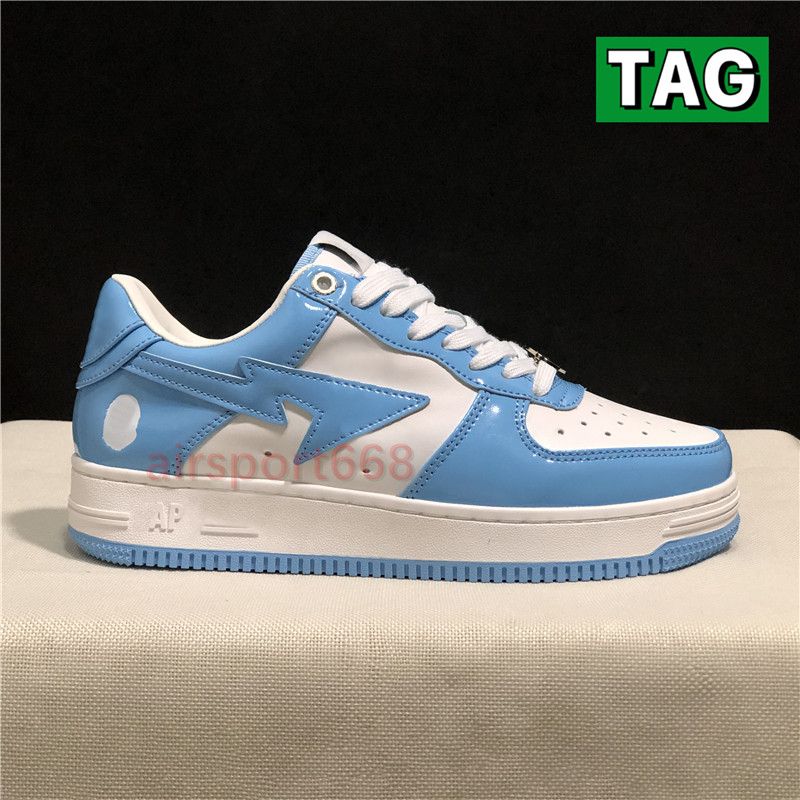 18 Patent Leather Blue White