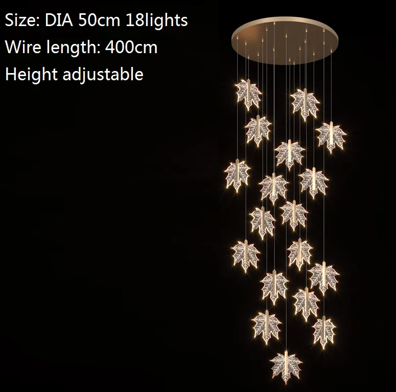 Dia50cm 18lights Ciepłe białe