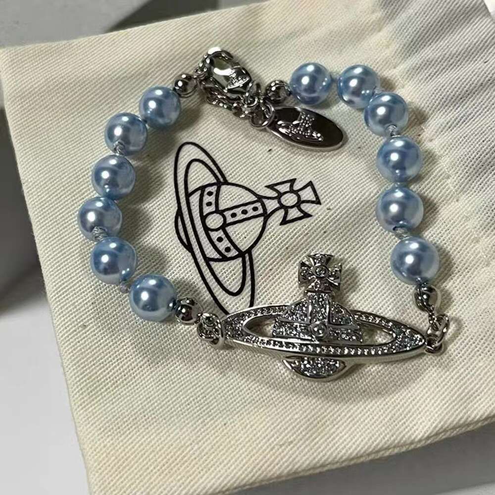 Blue Pearl Saturn Bracelet