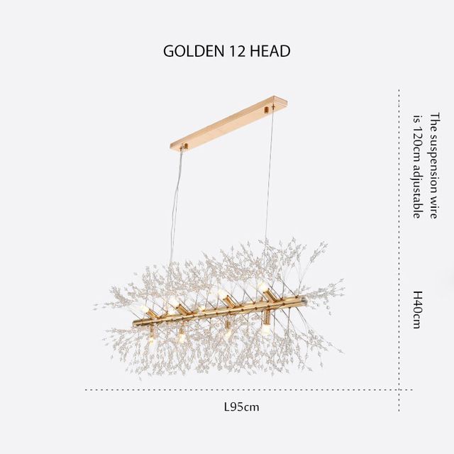 Golden L95cm دافئ أبيض