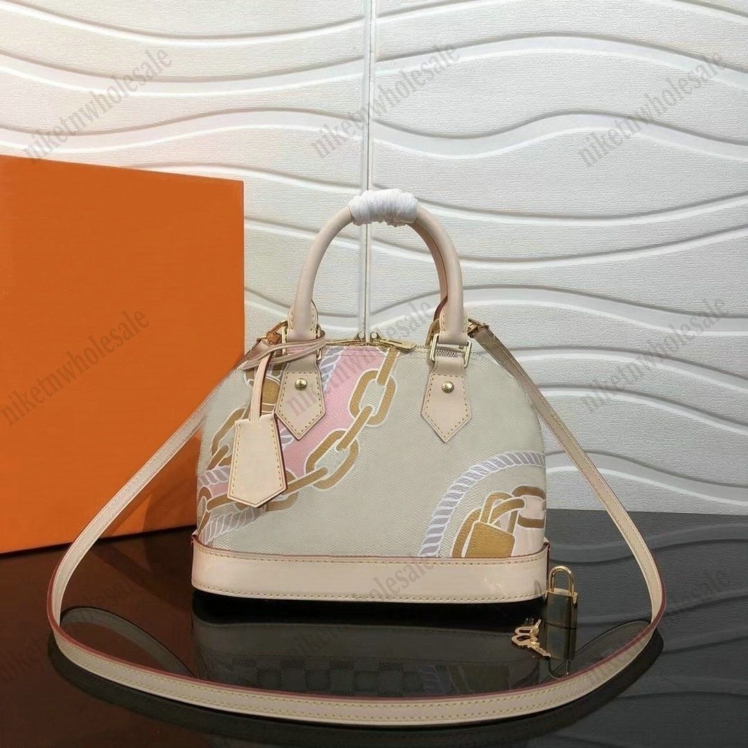 Louis Vuitton Alma Handbag Limited Edition Nautical Damier BB Print, White