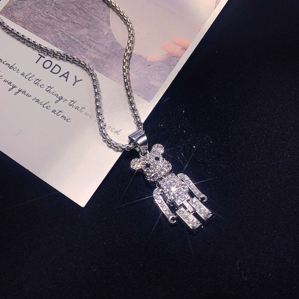 AN0653 Серебряное ожерелье маленького медведя
