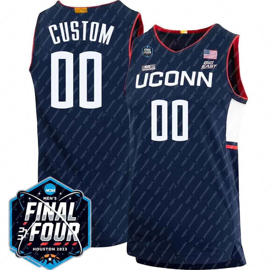2023 Final Four UConn Huskies Basketball Jersey 24 Hawkins Adama Sanogo