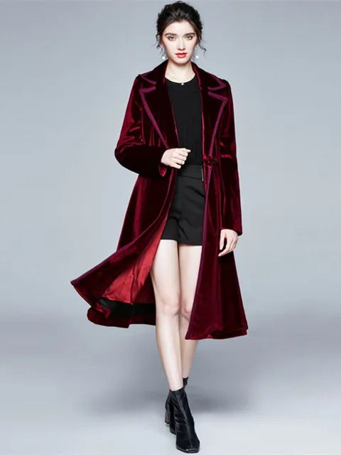abrigo rojo midi
