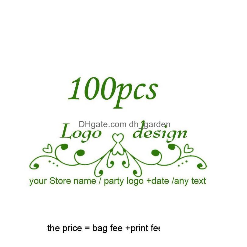 Torba logo 100pcs-15x20 cm (6x8 cali)