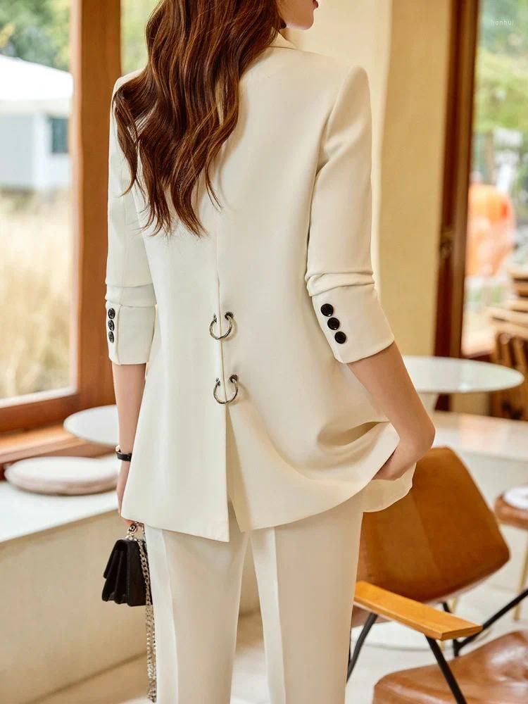 Pantalon de blazer blanc