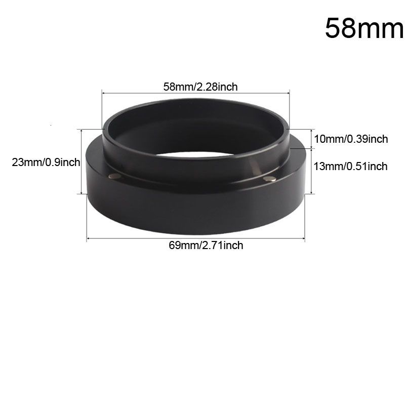 Czarny pierścień 58mm.