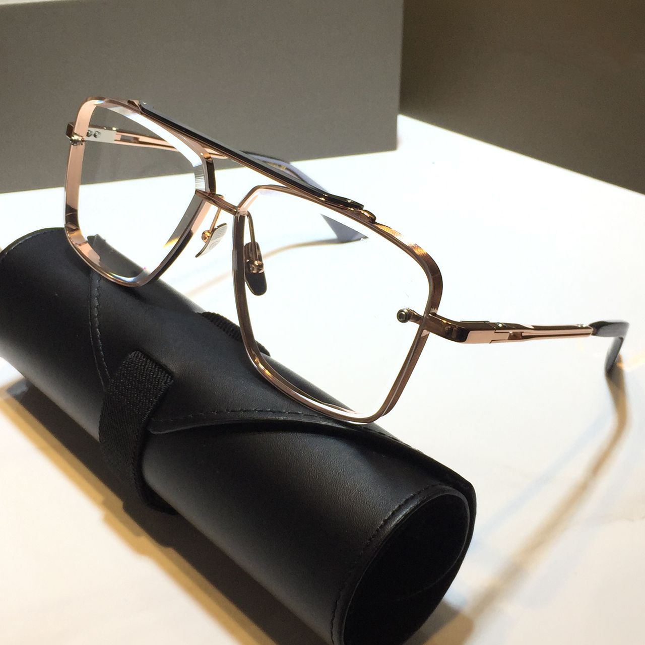 Rose Gold Frame Clear Lens