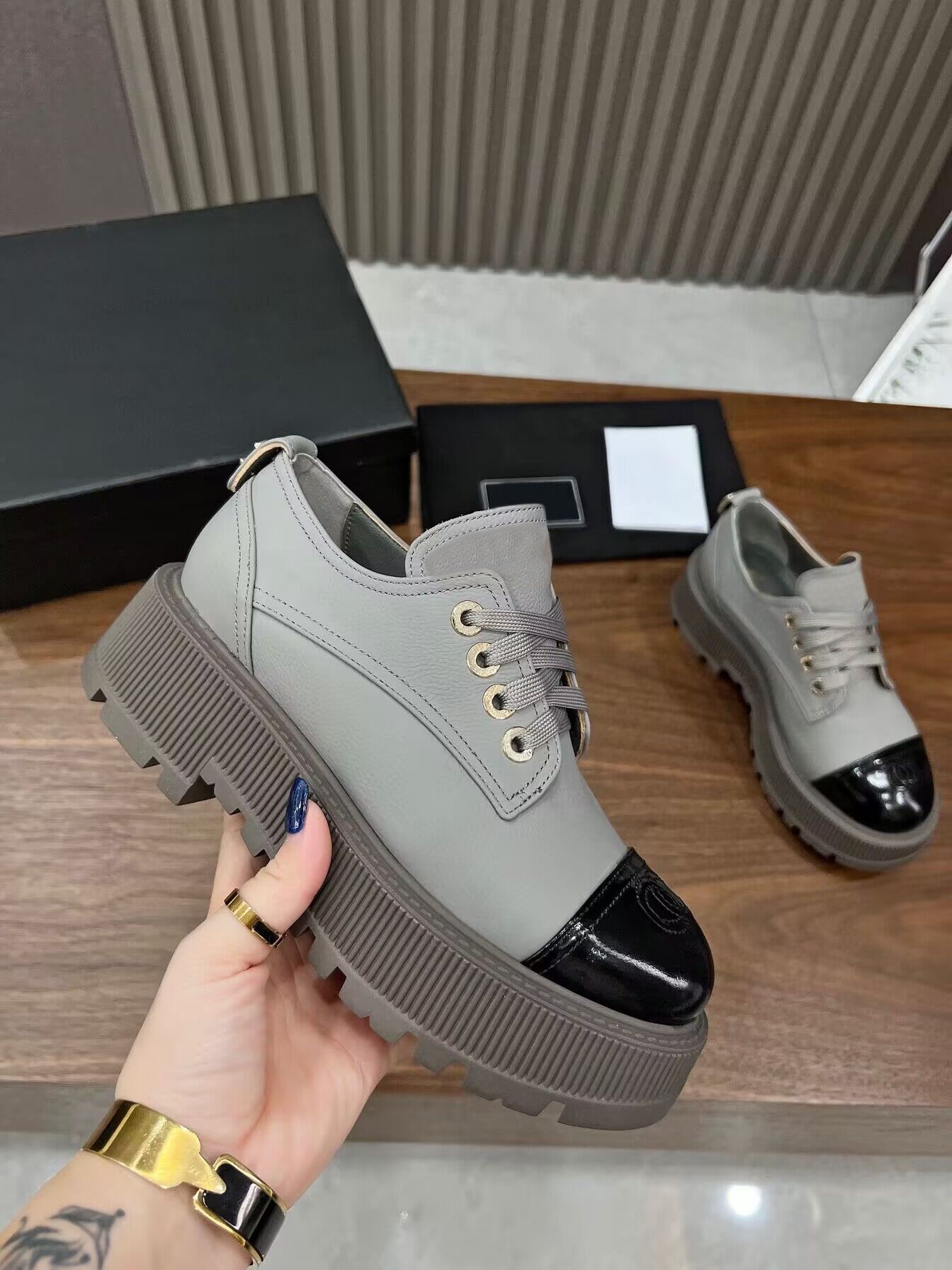 grå 【låga skor】