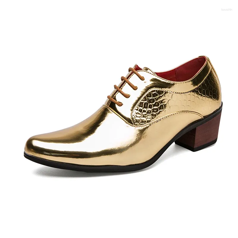 Gold Men High Heels