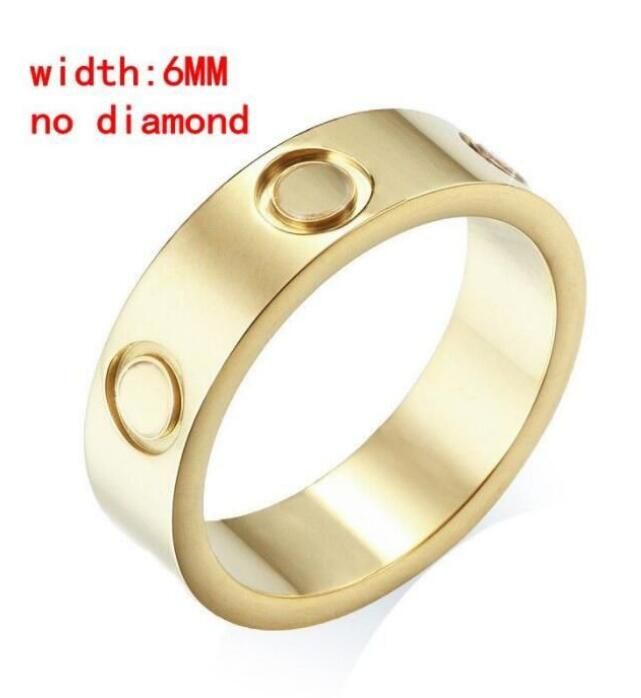 6mm Gold No Diamond