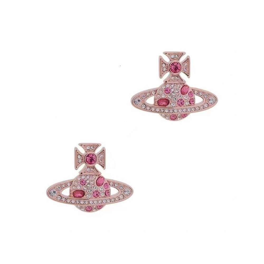 Boucles d'oreilles rouges de zircons