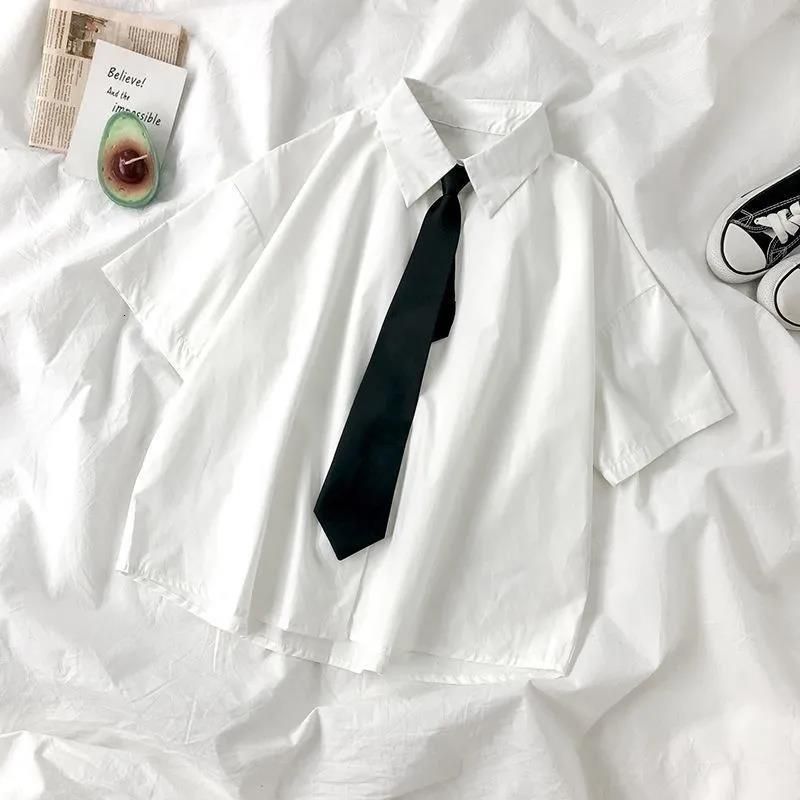 white with tie