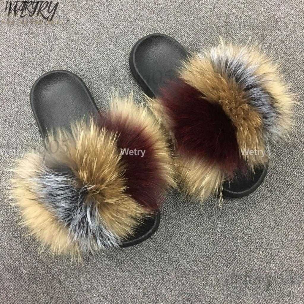 real fox fur slides