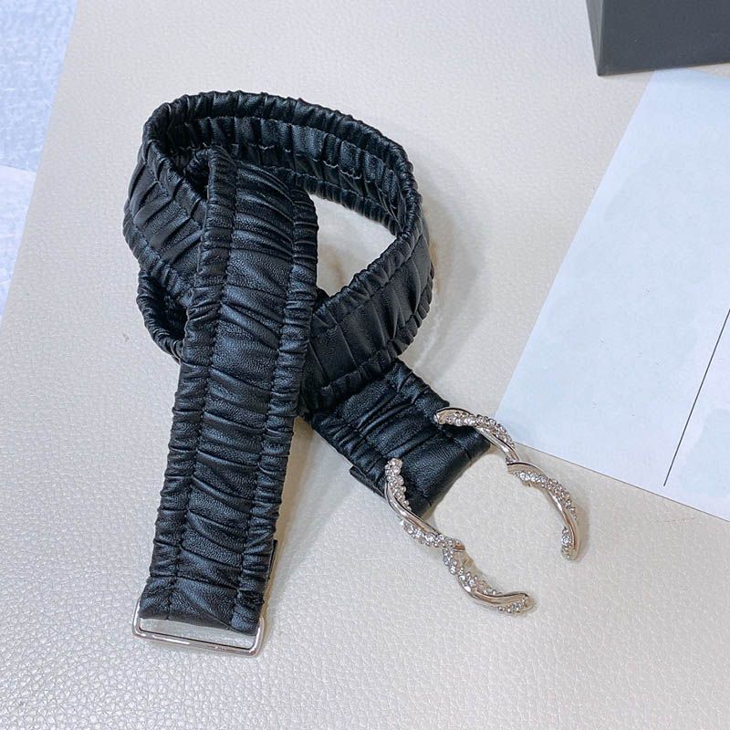 11# 3.0cm boucle argentée Ceinture noire