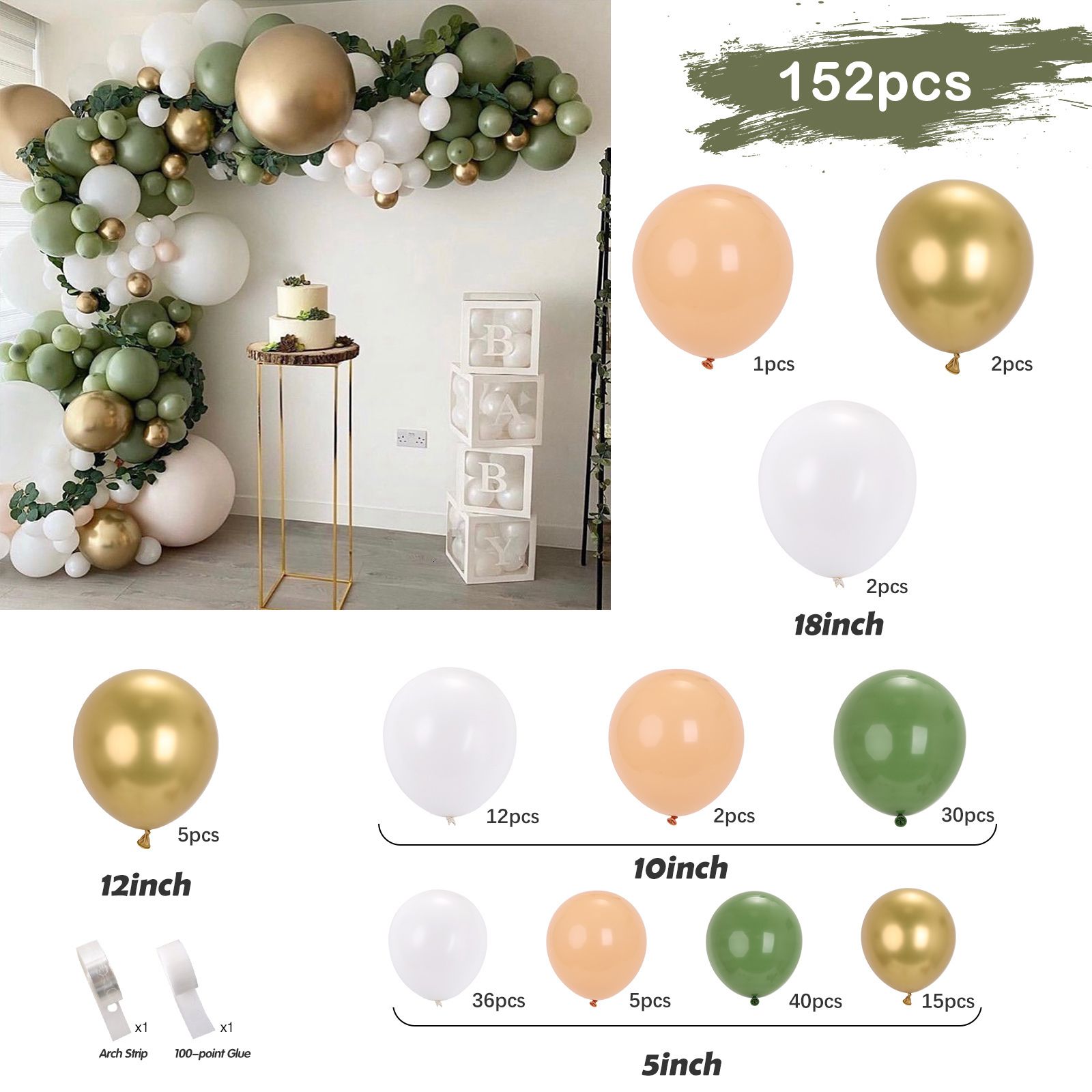 152pcs-balloonチェーン