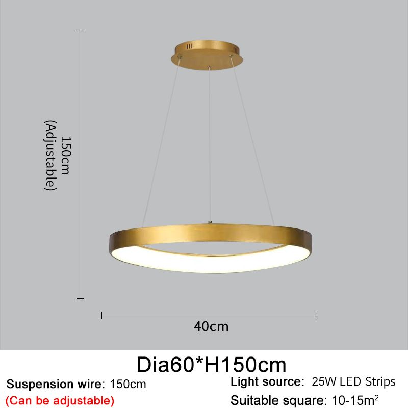 Dia40cm (Gold) NICHT dimmbares kühles Licht