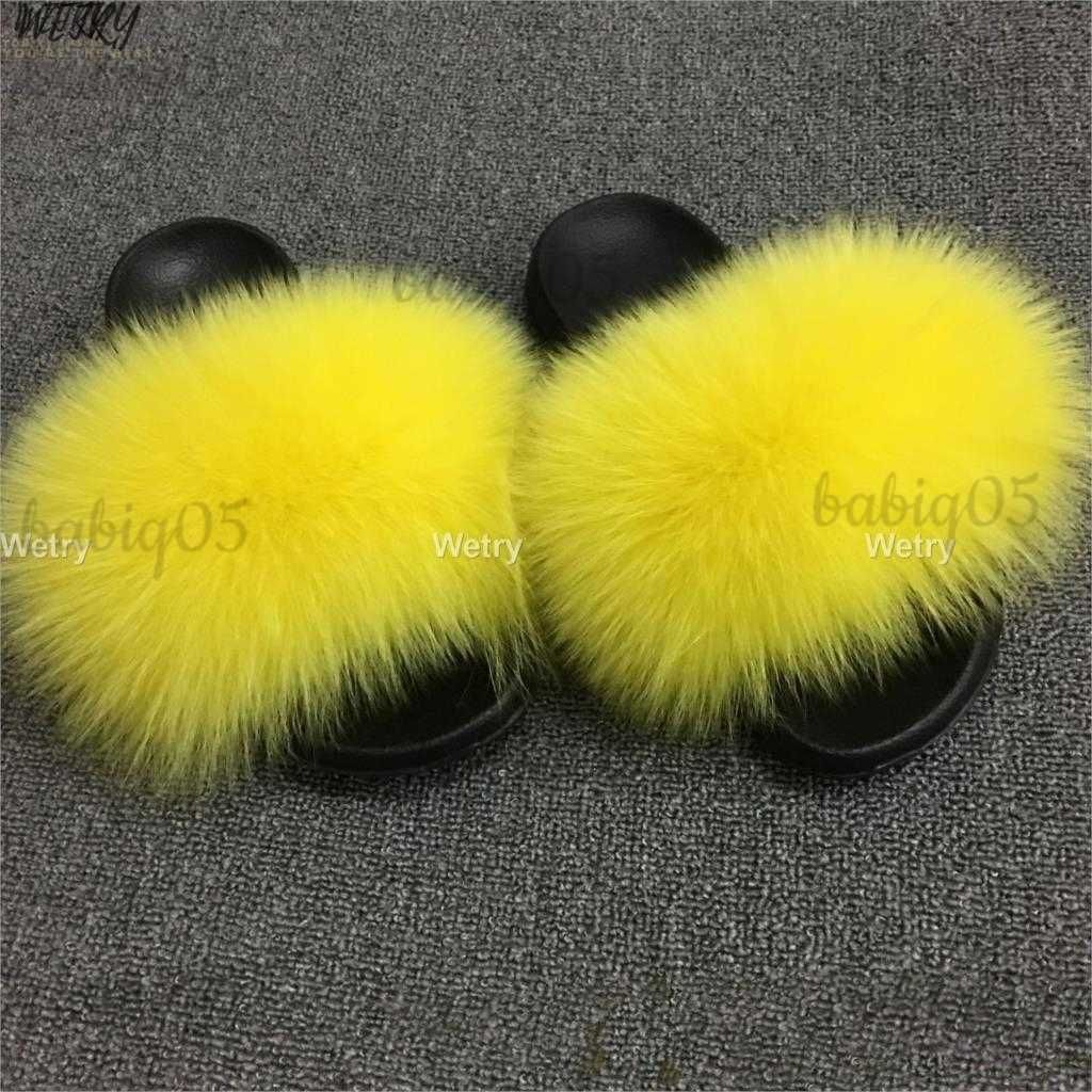 real fox fur slides